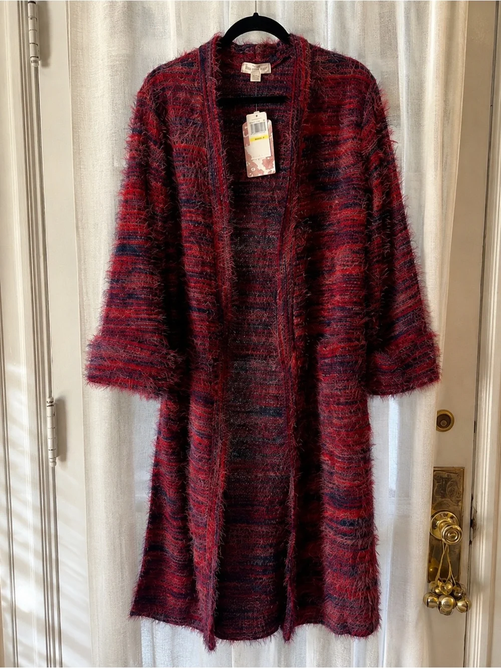 BAND OF THE FREE Sunset Boulevard Eyelash Sweater Duster Size M | NWT